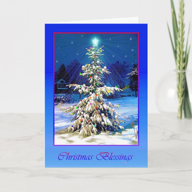 Blue Christmas Card (Front)
