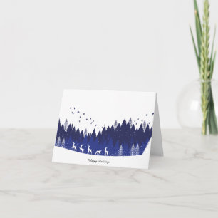 Blue Christmas Card
