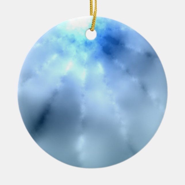 Blue Christmas Ceramic Tree Decoration (Front)