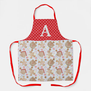 Blue Christmas Cookies Apron, Medium Apron