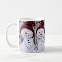 Blue Christmas Cute Snowman