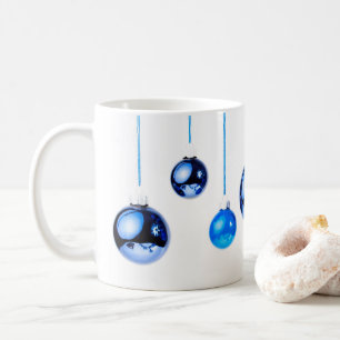 Blue Christmas Decoration balls photo Coffee Mug