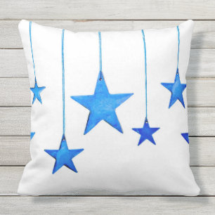 Blue Christmas Decorations Cushion
