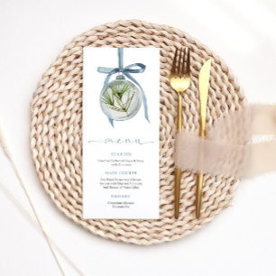 Blue Christmas Dinner Menu
