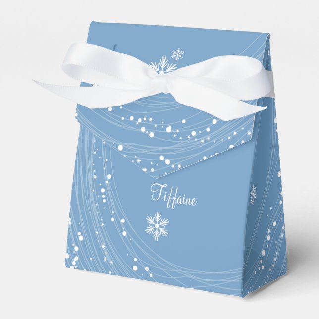 blue Christmas favour box (Front Side)