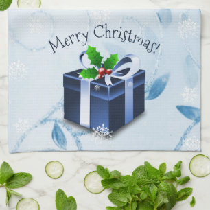 Blue Christmas Gift Kitchen Towel
