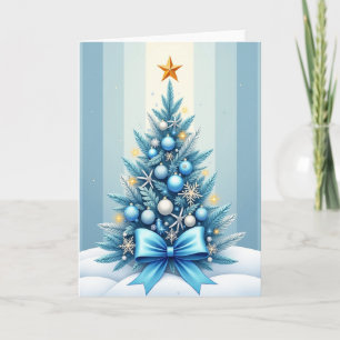 Blue Christmas Holiday Card