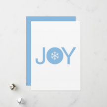 Blue Christmas Joy Christmas Card