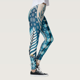 Blue Christmas Leggings