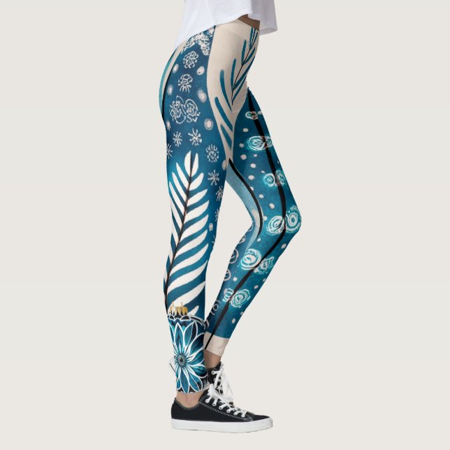 Blue Christmas  Leggings (Right)