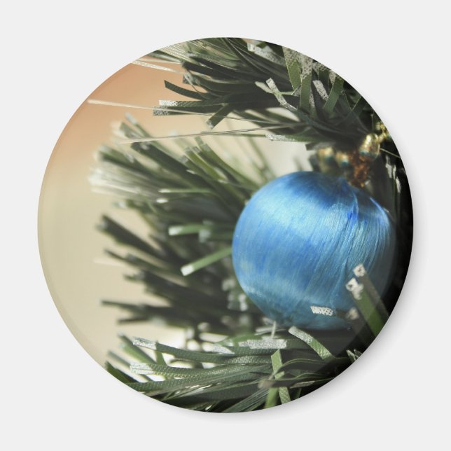 Blue Christmas Magnet (Front)