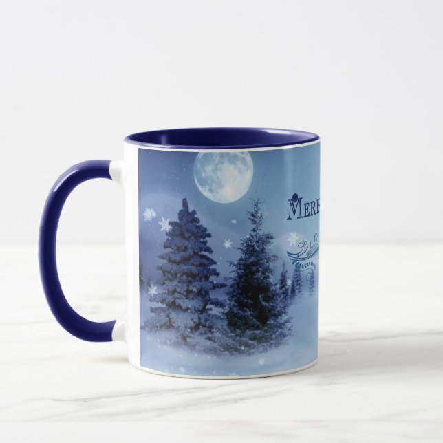 Blue Christmas Mug (Left)