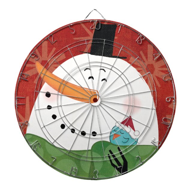 Blue Christmas Mug with Dark Cocoa Dartboard (Front)