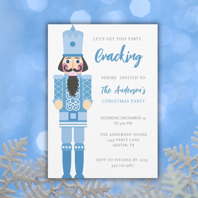 BLUE CHRISTMAS NUTCRACKER PARTY HOLIDAY INVITATION (Creator Uploaded)