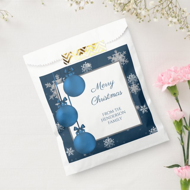 Blue Christmas Ornaments Favour Bag (Sealed)