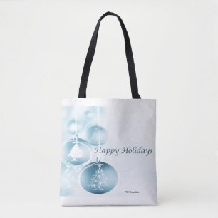 Blue Christmas Ornaments Tote Bag