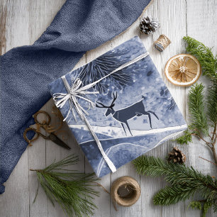 Blue Christmas Pattern#13 ID1009 Wrapping Paper