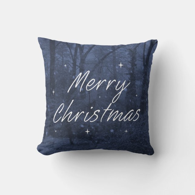 Blue Christmas Pillow (Front)