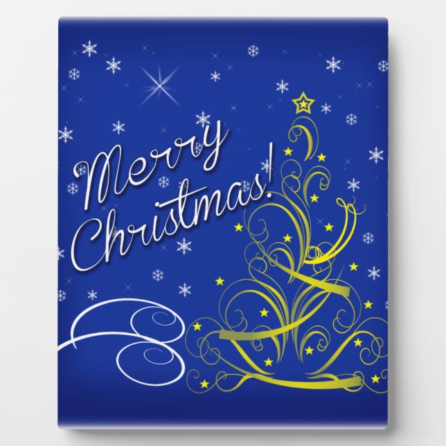 Blue Christmas Plaque (Front)