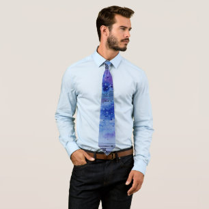 Blue Christmas snowflake pattern Holiday #2 Tie
