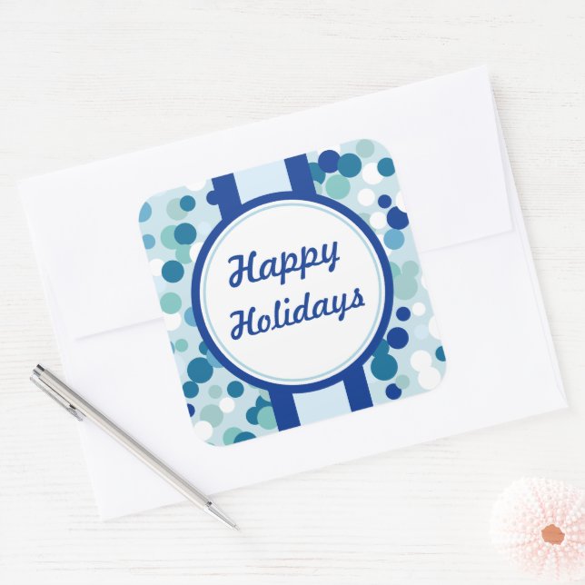 Blue Christmas Stickers (Envelope)