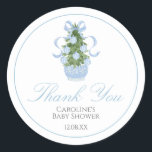 Blue Christmas Tree Baby Shower Sticker<br><div class="desc">Blue Christmas Tree Baby Shower Sticker</div>