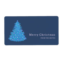 blue Christmas tree illustration