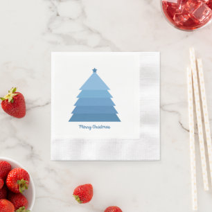 Blue Christmas Tree Napkin