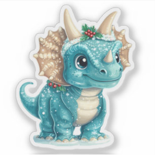 Blue Christmas Triceratops