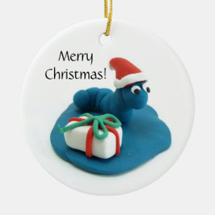 Blue Christmas Werm Ceramic Tree Decoration