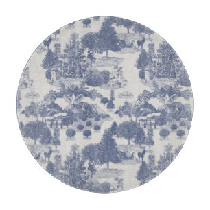 Blue Christmas Winter Wonderland Cutting Board