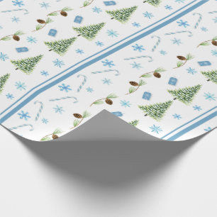 Blue Christmas Wrapping Paper