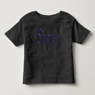 Blue Christopher Name Logo, Toddler T-Shirt