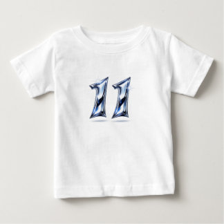 Blue Chrome Number 11 Birthday Baby Toddler T-Shir T-Shirt