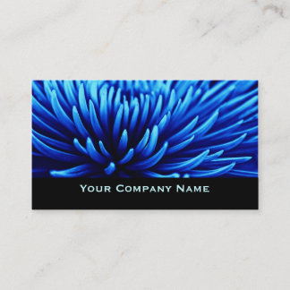 Blue Chrysanthemum flower Custom Business Cards