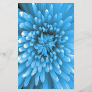 Blue Chrysanthemum Stationery