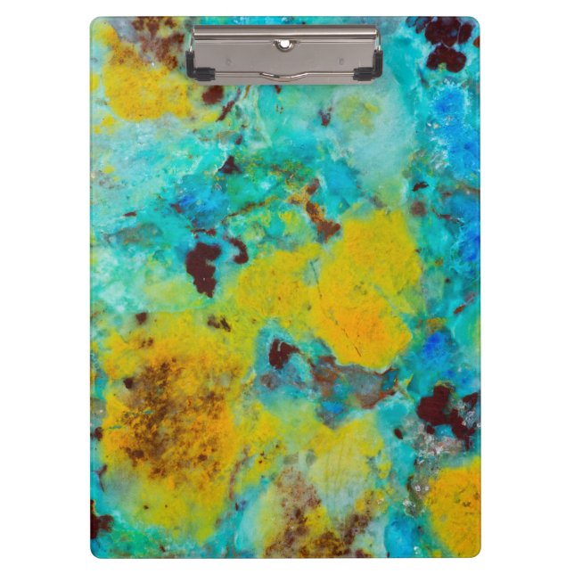 Blue Chrysocolla Jasper Clipboard (Front)