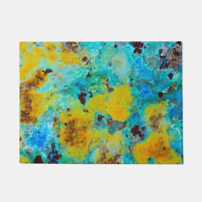 Blue Chrysocolla Jasper Doormat (Front)
