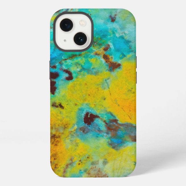 Blue Chrysocolla Jasper iPhone Case (Back)