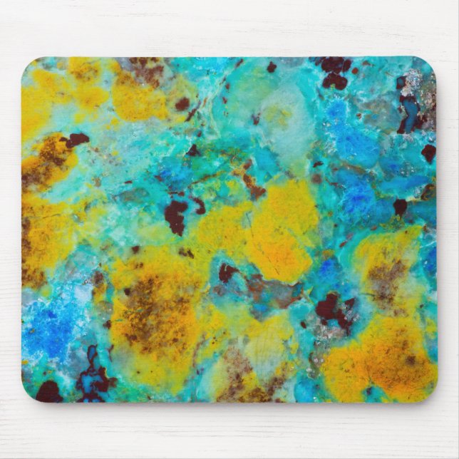 Blue Chrysocolla Jasper Mouse Mat (Front)