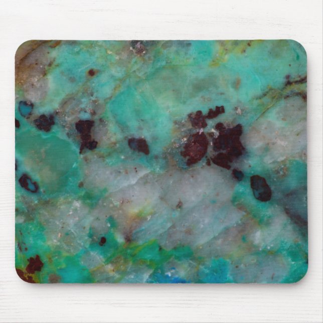 Blue Chrysocolla Jasper Mouse Mat (Front)