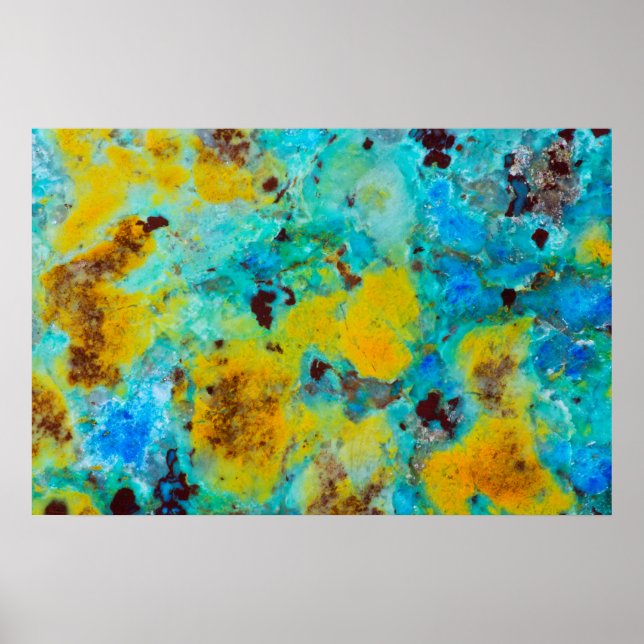 Blue Chrysocolla Jasper Poster (Front)