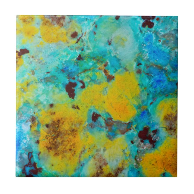 Blue Chrysocolla Jasper Tile (Front)