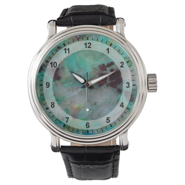 Blue Chrysocolla Jasper Watch (Front)