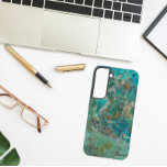 Blue Chrysocolla Mineral Stone Image Samsung Galaxy Case<br><div class="desc">Protect your Samsung Galaxy S22 phone with this trendy phone case that features the image of a turquoise blue coloured Chrysocolla mineral stone. Select your phone style. A great gift idea for the rock collector! For other phone brands, you will need to customise case to fill image to edges of...</div>