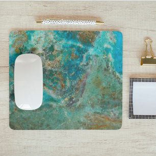 Blue Chrysocolla Stone Image Mouse Mat