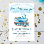 Blue Chugga Choo Choo Train Birthday Party Invitation<br><div class="desc">This is a Chugga Choo Choo Train Birthday Party Invitation!</div>