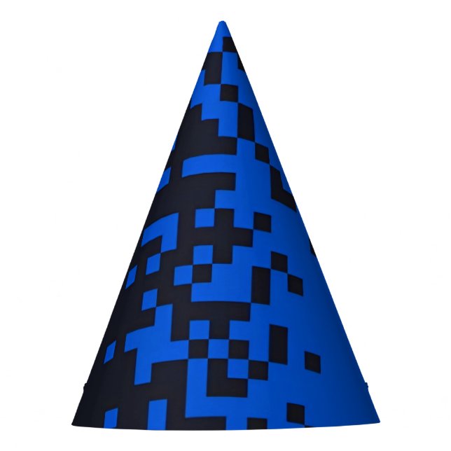 Blue Chunky Pixel Party Hat (Front)