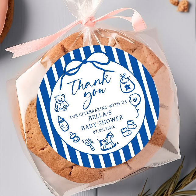 Blue Ciao Baby Italian Baby Shower Sticker (Creator Uploaded)