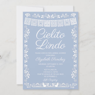 Blue Cielito Lindo Bridal Shower Invitation